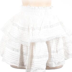 Aerie Rock ‘n’ Ruffle Mini Skirt | Color: White | Size: Medium